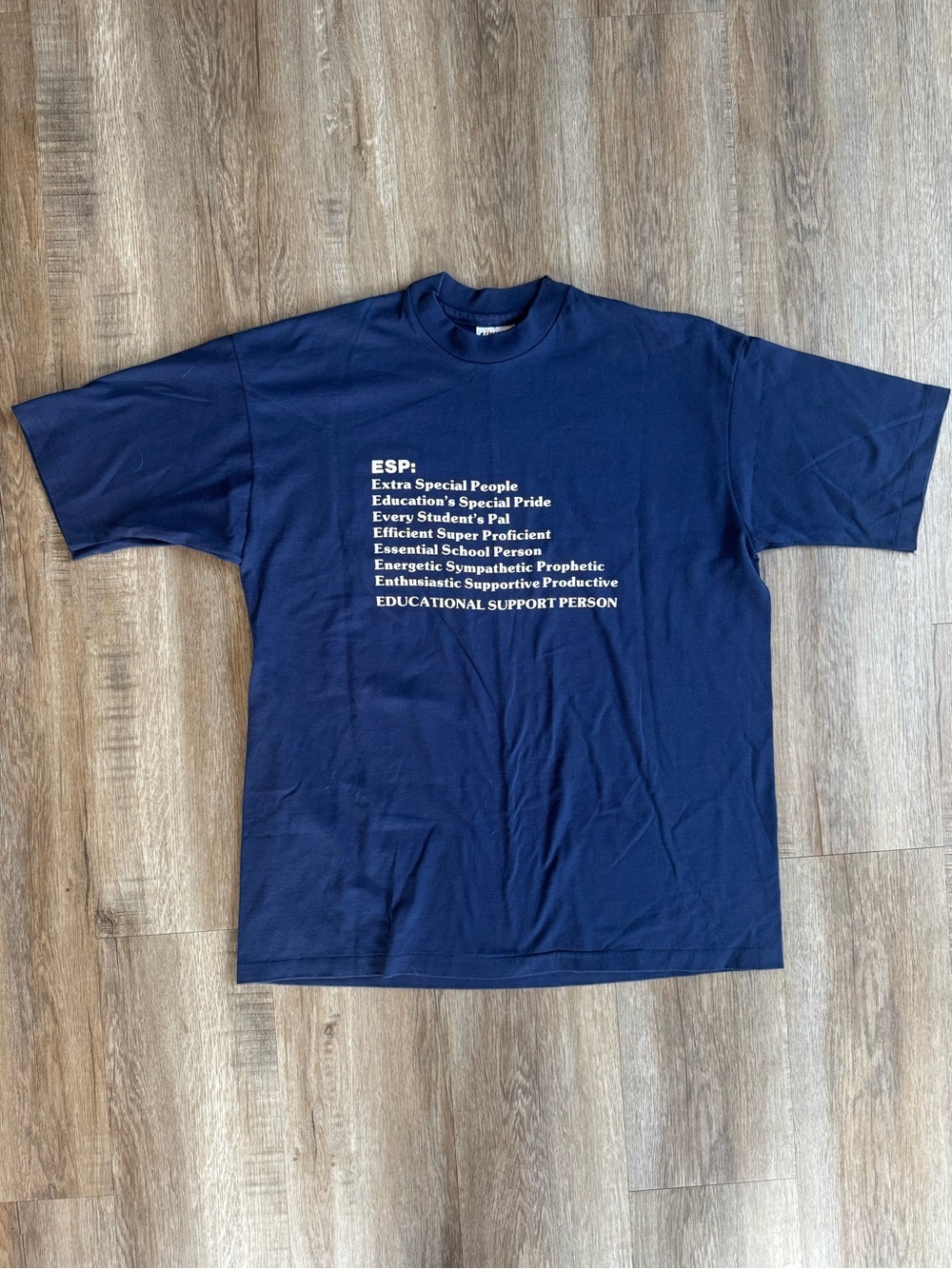 Vintage ESP Educational Support Person Single Stitch T-Shirt - size XLarge